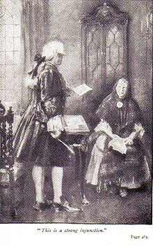 aristocrate lisant une lettre devant une paysanne assise