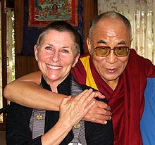 Joan Halifax avec le 14e Dalai Lama