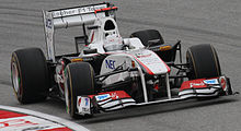 Photo de Kamui Kobayashi, sur Sauber C30, au Grand Prix de Malaisie 2011