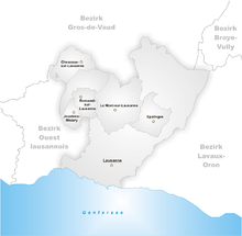 Karte Gemeinden des Bezirks Lausanne 2008.png