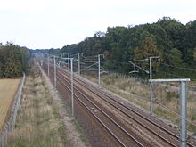 La LGV Interconnexion Est à Presles-en-Brie, dont la réalisation causa la déviation de la ligne Paris - Mulhouse.