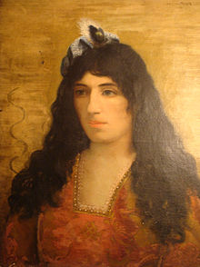 tableau de Lazar Meyer, portrait d'une jeune dame réalisé en 1879, huile sur toile