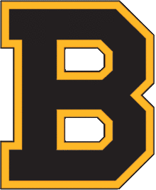 Logo des Bruins représentant un B noir aux contours orange.