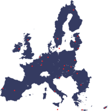 Carte des vainqueurs 2010 - concours de traduction de la Commission européenne: Juvenes Translatores.