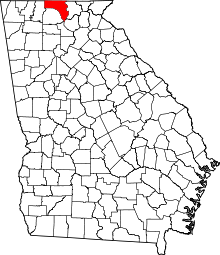 Map of Georgia highlighting Fannin County.svg