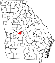 Map of Georgia highlighting Peach County.svg