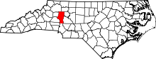 Map of North Carolina highlighting Iredell County.svg