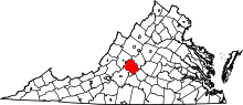 Map of Virginia highlighting Amherst County.svg