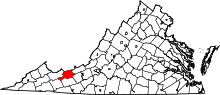 Map of Virginia highlighting Bland County.svg