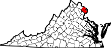 Map of Virginia highlighting Fairfax County.svg