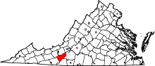 Map of Virginia highlighting Floyd County.svg