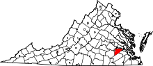 Map of Virginia highlighting Prince George County.svg