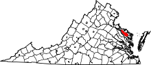 Map of Virginia highlighting Richmond County.svg