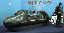 Un sous-marin Havas Mark 5 biplace en exposition.