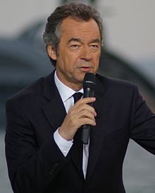Michel Denisot animant Le Grand Journal sur Canal+ le 19 mai 2010 durant le festival de Cannes.