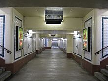 Le souterrain permettant l'accès aux quais