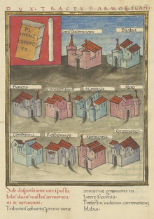 Notitia Dignitatum, manuscrit latin 9661 de la Bibliothèque nationale de France, folio 139