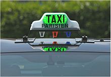 Nouveau lumineux de taxi vert et rouge
