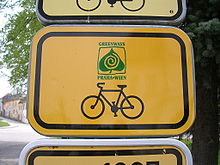 Exemple de voie verte en République tchèque, panneaux