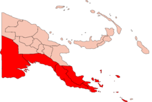 Localisation de la région (en rouge) dans le pays.