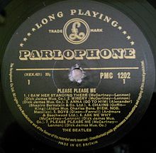 disque Please Please Me édité par Parlophone