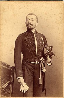 Pierre Loti le jour de sa réception à l'Académie, le 7 avril 1892
