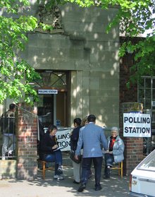 Un bureau de vote