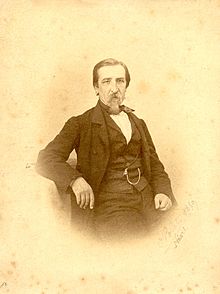 Portrait en noir et blanc de Charles Vernier en 1859
