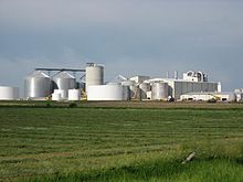 Photographie d'une usine d'éthanol dans le comté de Turner.