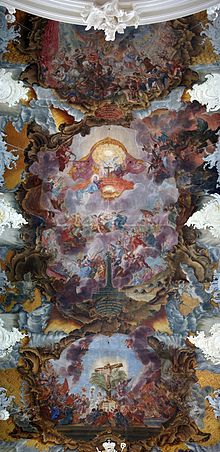 fresques au plafond de l'église Saint-Paulin de Trèves, Allemagne