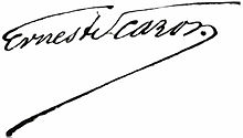 Signature manuelle d'Ernest Scaron (années 1860)