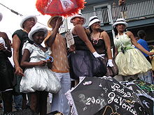 Afro-Américains au carnaval de la Nouvelle-Orléans.