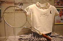 Tenue et raquette de Seles lors de son retour (US Open - 1995)