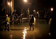 Photographie d'une scène du film tourné durant deux mois dans la grotte de Neptune à Alghero