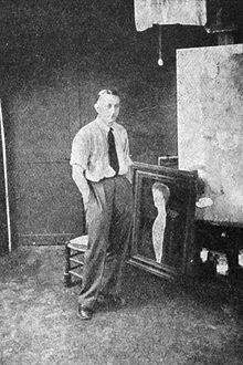 Josef Šíma dans son atelier à Paris, ca 1929