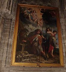 Guidon d'Anderlecht, représenté dans une chapelle qui porte son nom à l’Église Saint-Guidon d'Anderlecht ; tableau par Gaspard de Crayer, 1635