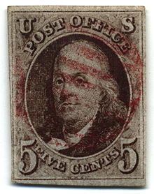 Stamp US 1847 5c-Benjamin Franklin.jpg