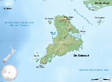 Carte de l'île Stewart.