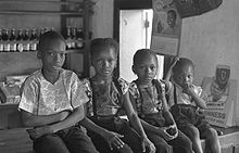 Enfants temne à Kabala en Sierra Leone
