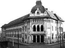 Le Palais des Écoles Commerciales, vers 1938, devenu le Collège National Ion Luca Caragiale.