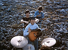 Les Beatles dans une scène de Help!