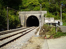 Entrée sud-est du tunnel de Rolleboise, à Rolleboise.