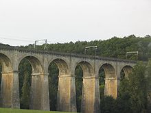 Le viaduc ferroviaire.