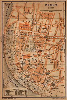 Plan de la ville de Vichy en 1914