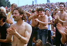 La foule au festival de Woodstock (photographie)