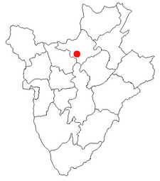 Localisation de Ngozi au Burundi