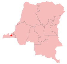 Location géographique de Kisantu en R.D. du Congo