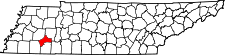 Map of Tennessee highlighting Chester County.svg