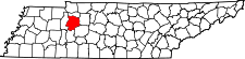 Map of Tennessee highlighting Humphreys County.svg