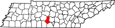 Map of Tennessee highlighting Marshall County.svg